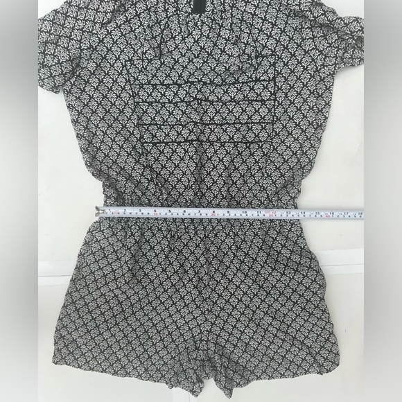 MADEWELL Romper Voyageur Silk with Pockets Small black white pattern - Picture 8 of 8